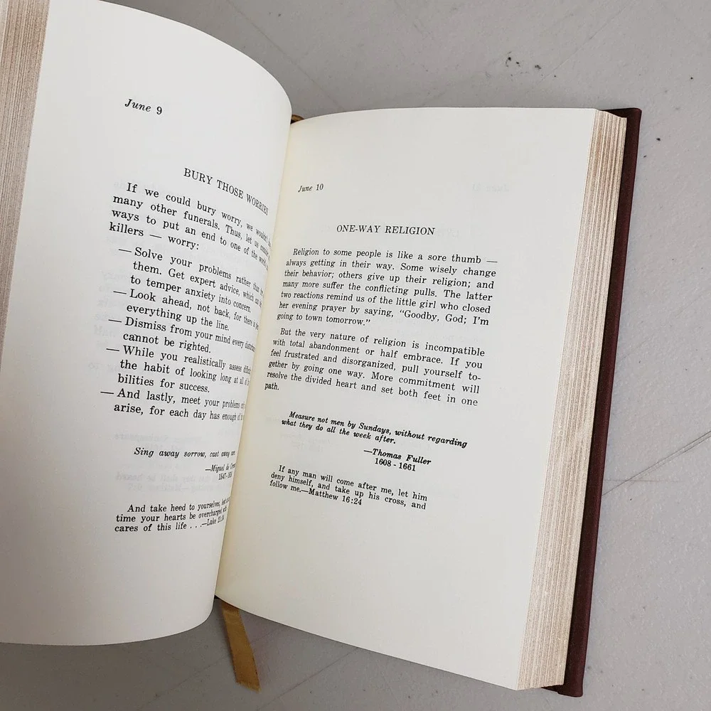Today Is Mine Leroy Brownlow Burgundy Bonded Leather Daily Devotional 1972 ISBN